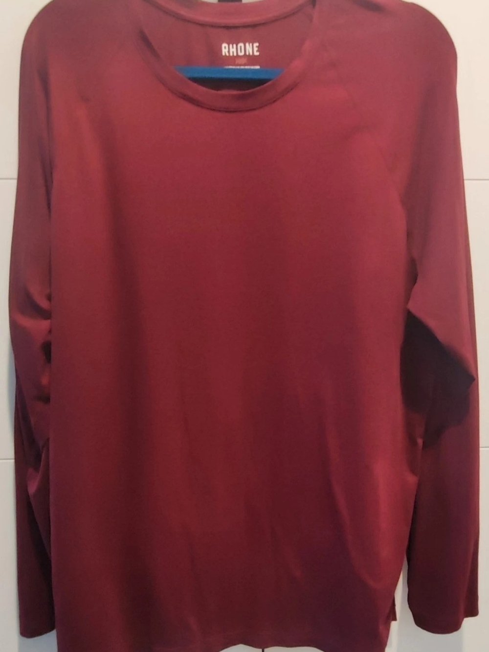Rhone Mens XXL Burgundy Long Sleeve T-shirt